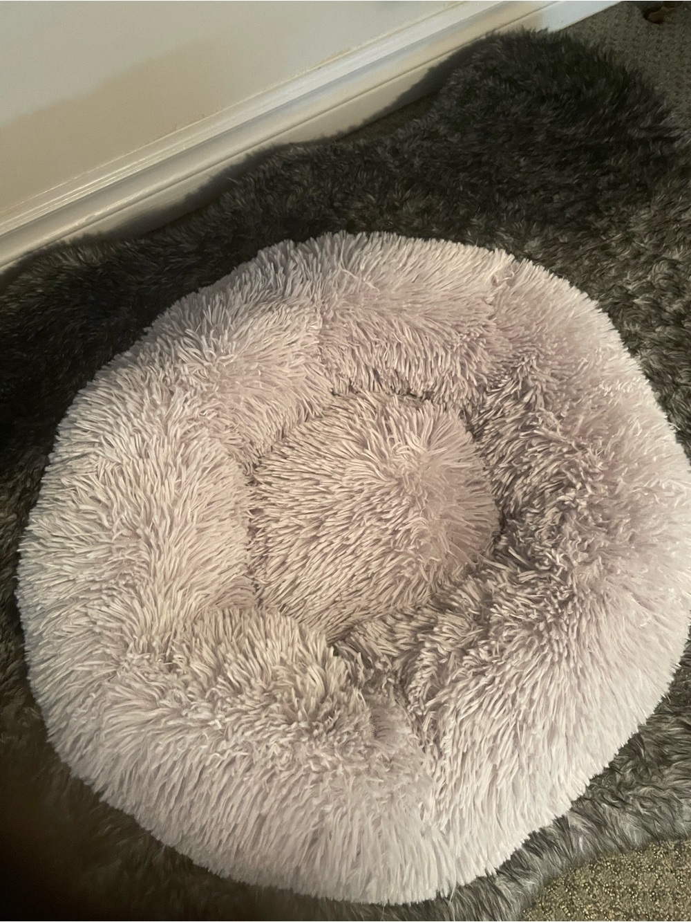 Pecute pet travel bundle with Plush Round Light Gray Pet bed - Picture 6 of 10